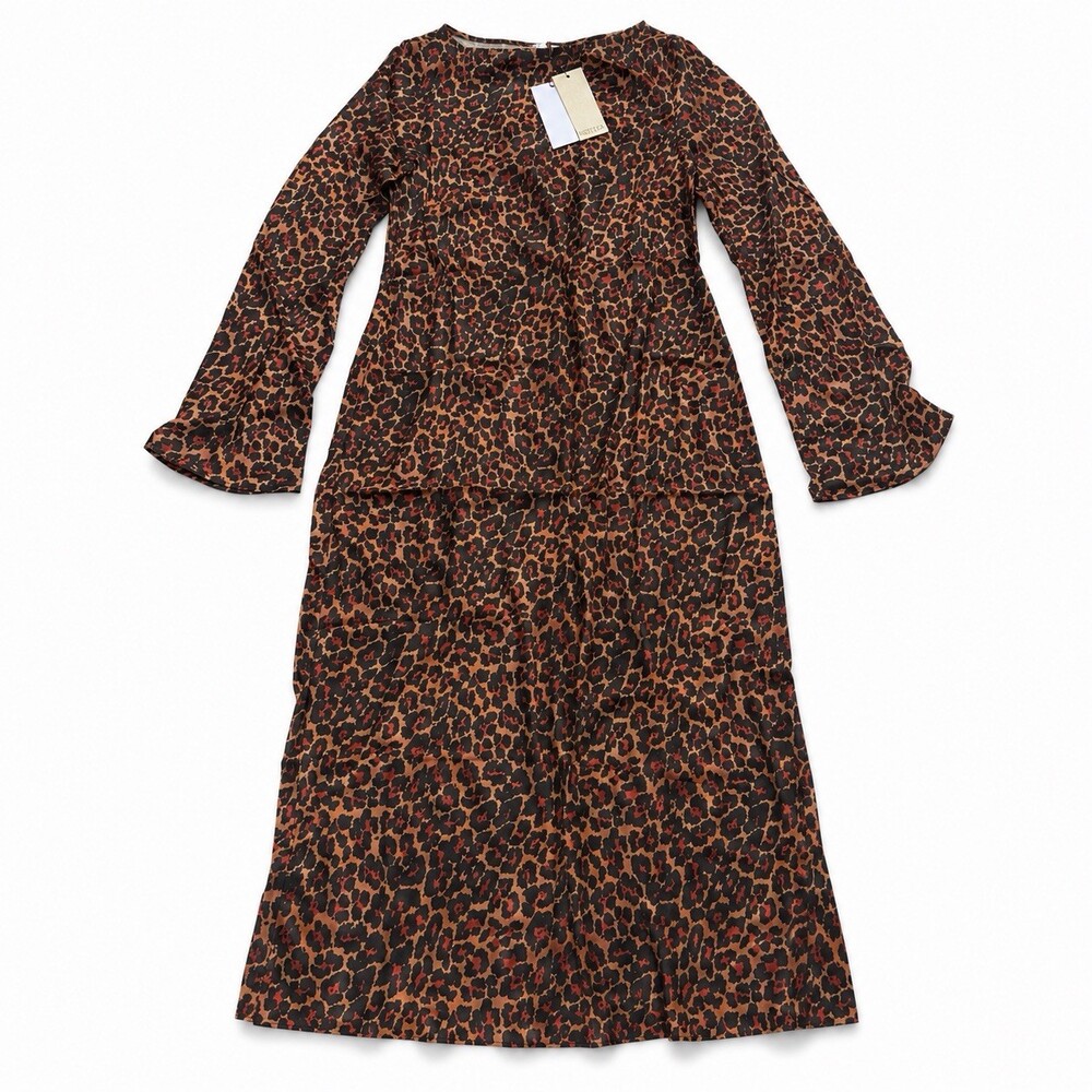 Nation Los Angeles Women’s Leopard Print Peplum Maxi Dress Size Medium